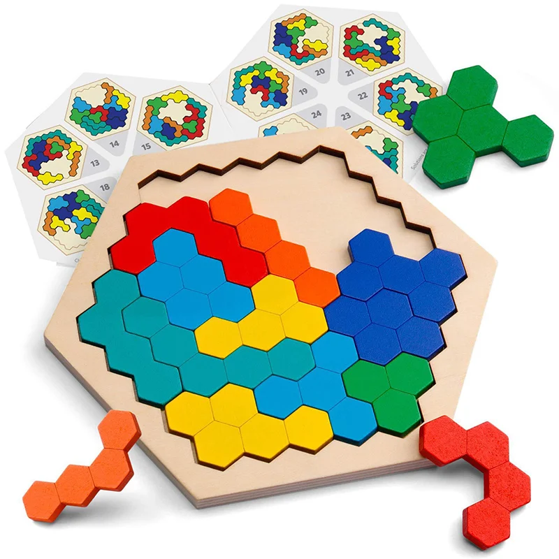 puzzle-bois-hexagonal-educatif